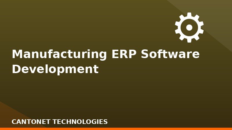 Manufacturing ERP Software Development